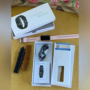 Fitness Watch Waterproof Bluetooth Sleep Heart Rate ECG Pressure Oxygen Like New